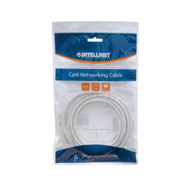 Patchcord Cat6 UTP 100% Cu biały - obrazek 2