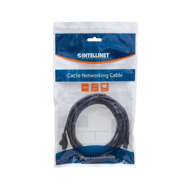 Patchcord Cat5e UTP 0,5m 100% CU czarny - obrazek 2