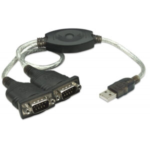 Konwerter USB na 2x RS232/DB9 na kablu 45cm