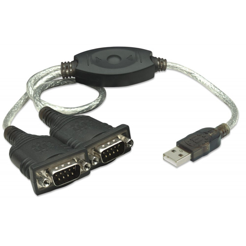 Konwerter USB na 2x RS232/DB9 na kablu 45cm