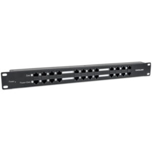 Patch panel/zasilacz PoE, 24x RJ45 120W, 1U, Cat5e