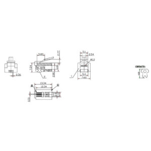 Wtyk RJ10 4P/4C 10SZT