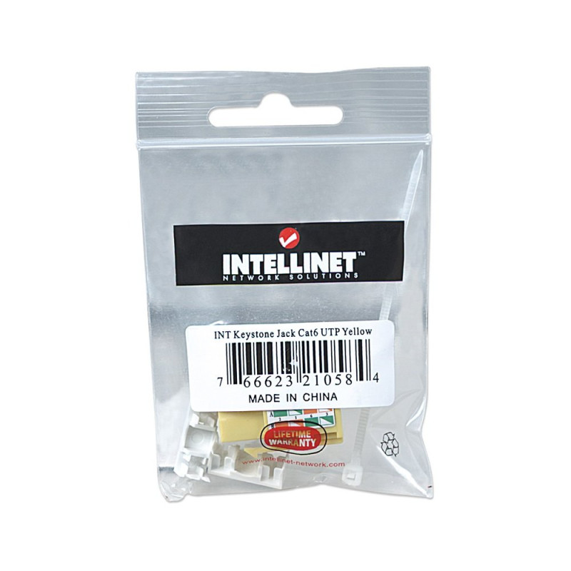 Moduł keystone C6 utp żółty
