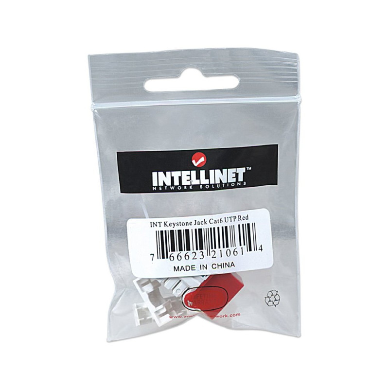 Moduł keystone C6 utp czerwo