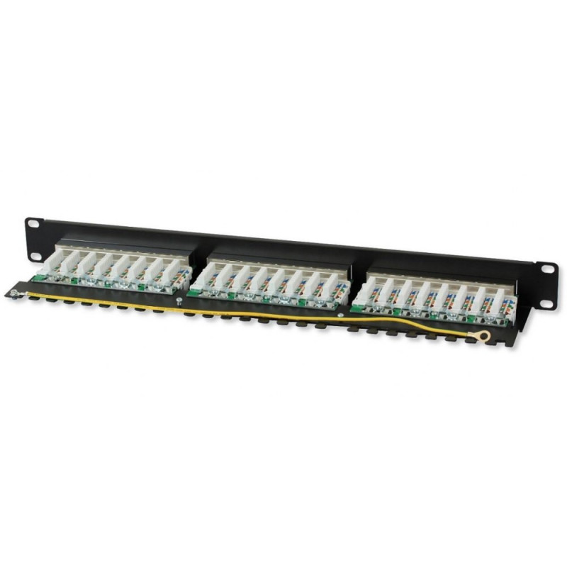 Patch panel 24 stp C6 czarny