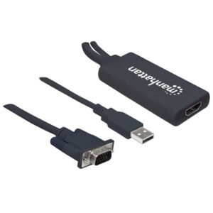 Adapter HDMI na VGA D-sub 15 pin, HDMI, M/F 1,8m