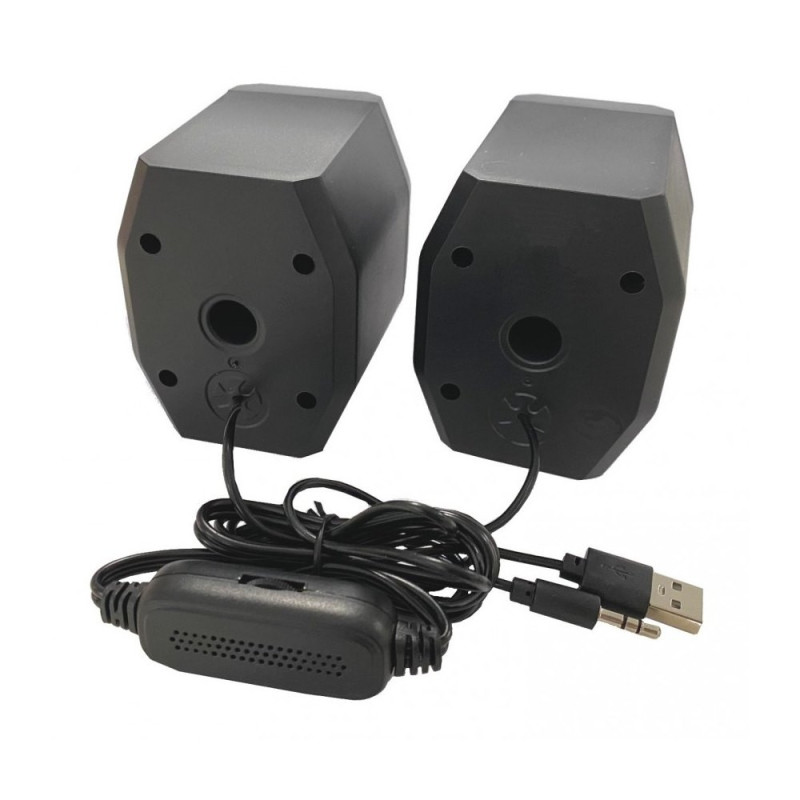 Głośniki Komputerowe 2.0, Jack 3.5mm, 6W, zasilanie USB - obrazek 4