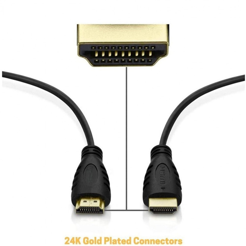 Kabel HDMI 2.0 4K*60Hz 0.5m M/M 18Gbps czarny - obrazek 4