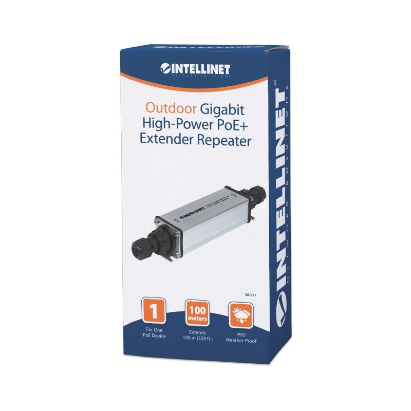 Extender PoE+ Gigabit, 1x RJ45 25W, do 200m, zewn. IP65 - obrazek 4