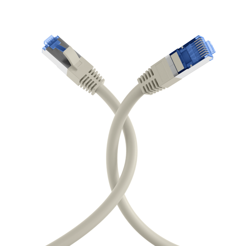 Patchcord Cat6a/Cat7 SFTP 0,5M 100% Cu szary - obrazek 2