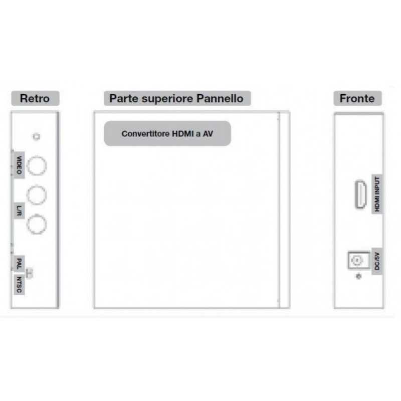 Konwerter AV HDMI na 3x RCA Composite video i audio L/R - obrazek 3