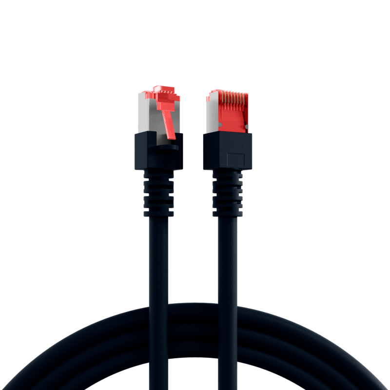 Patchcord Cat6 SFTP 0,5M 100% Cu czarny