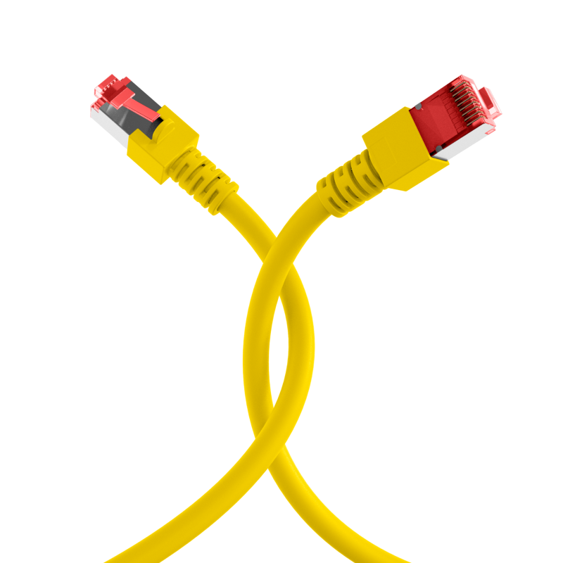 Patchcord Cat6 SFTP 3M 100% Cu żółty - obrazek 2