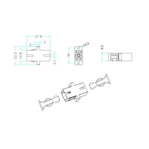 Adapter światłowodowy SC/SC Simplex Singlemode