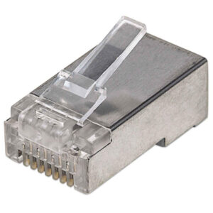 Wtyk RJ45 8P/8C Cat5e STP, drut, 100 szt