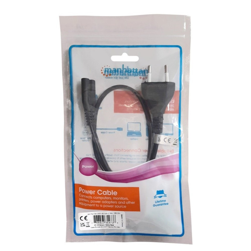 Kabel zasilania Euro na C7 ( ósemka IEC320 ) 3m - obrazek 4