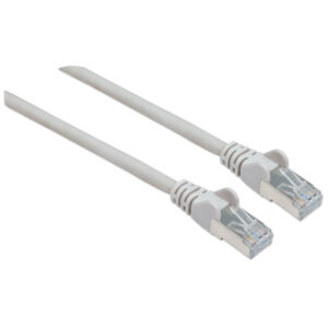 Patchcord Cat6a SFTP 0,25M 100% Cu szary