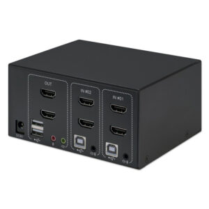 Przełącznik KVM 2x1 HDMI/USB 4K Dual-Video z USB 2.0