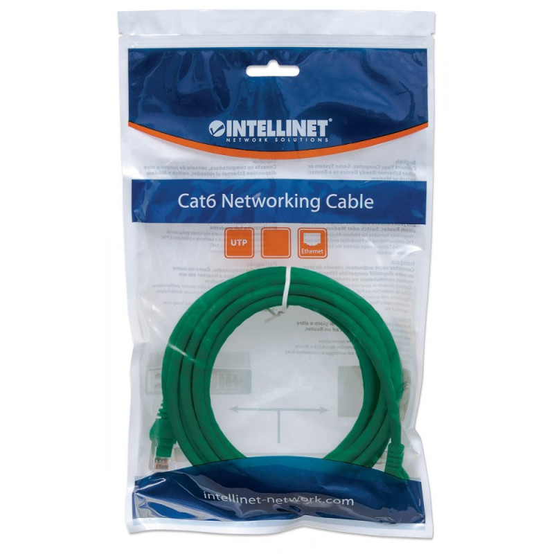 Patchcord Cat6 UTP 1,5M 100% Cu zielony - obrazek 2