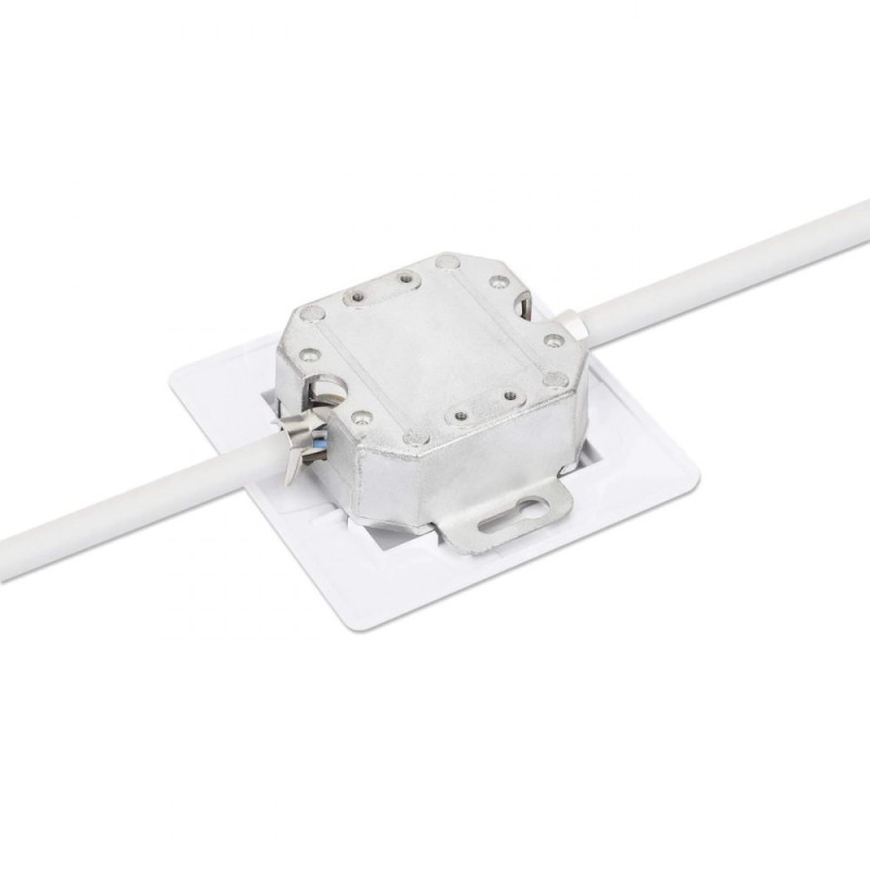 Gniazdo podtynkowe 2x RJ45 Cat6a STP białe - obrazek 5