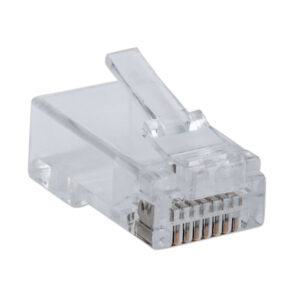 Wtyk RJ45 Cat6 UTP przelotowy, słoik 100 szt