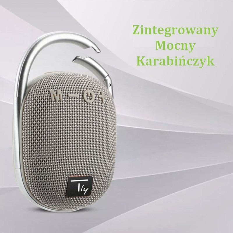 Głośnik Bluetooth 5.3, 5W, TWS, LED, USB MicroSD MP3, szary - obrazek 3