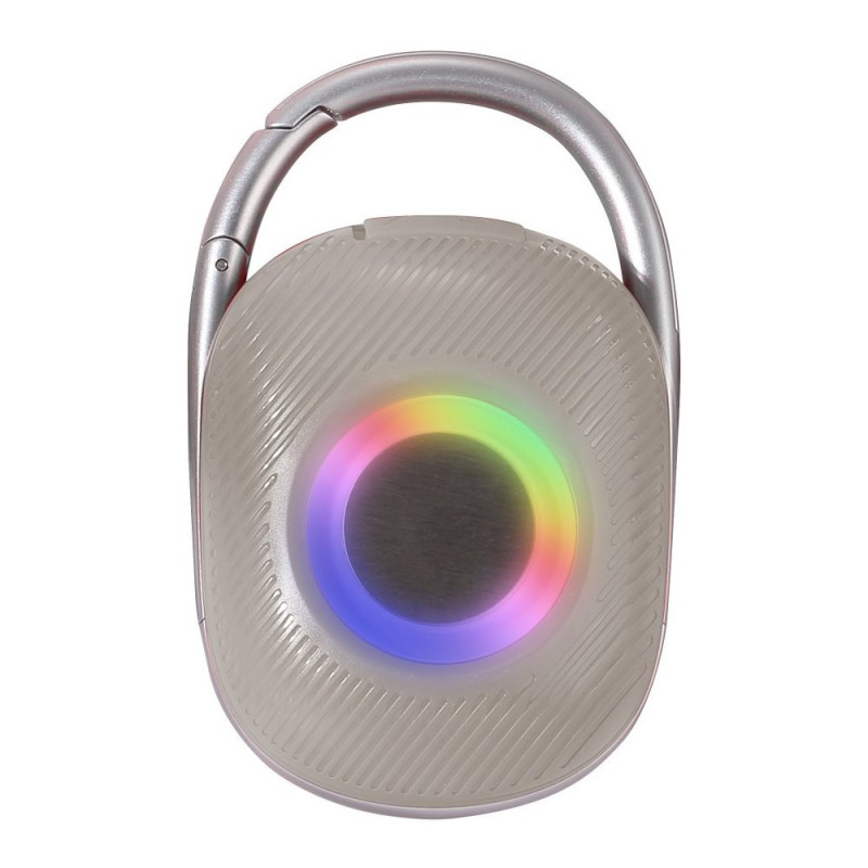 Głośnik Bluetooth 5.3, 5W, TWS, LED, USB MicroSD MP3, szary - obrazek 7