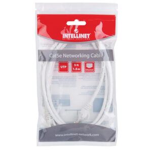 Patchcord Cat6 UTP 0,3m 100% CU szary