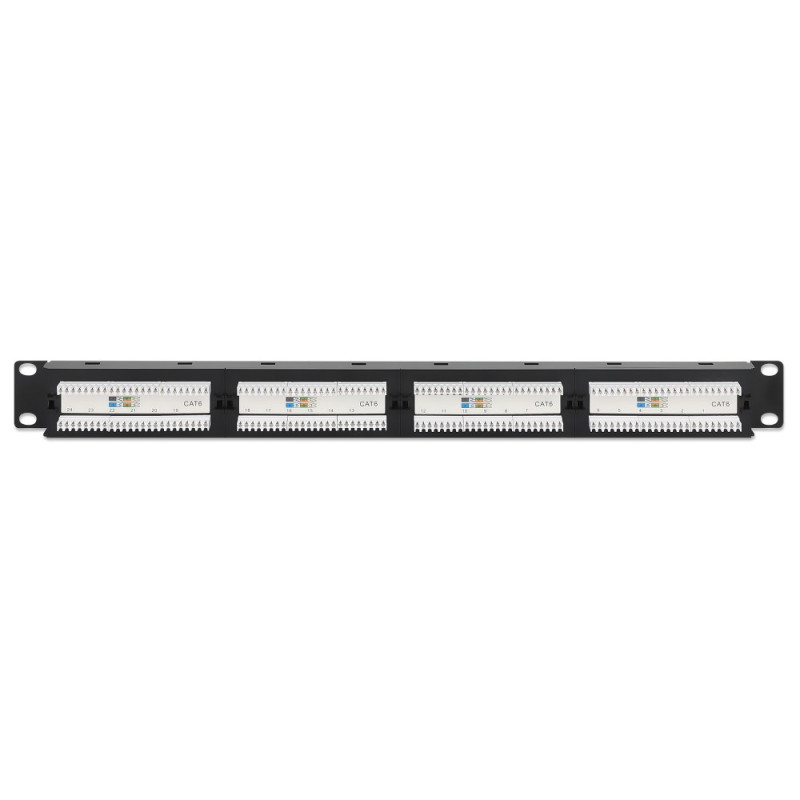 Patch Panel 24x RJ45 Cat6 UTP ze wspornikiem do kabli