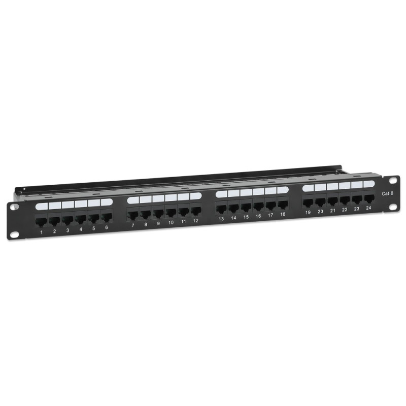 Patch Panel 24x RJ45 Cat6 UTP ze wspornikiem do kabli - obrazek 5