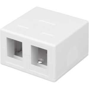 Obudowa natynkowa na 2 moduły Keystone RJ45 lub RJ11/12