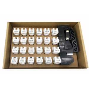 Zestaw 24 modułów Keystone Cat6 UTP z narzędziem zaciskowym
