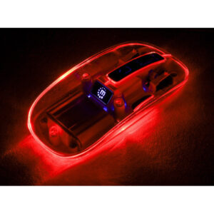 Myszka bezprzewodowa 2.4GHz RF USB 1600dpi przezroczysta