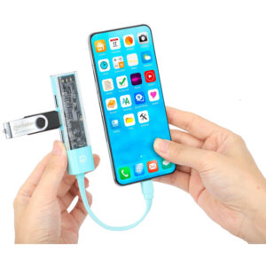 Hub USB 3.2 Gen1 Typ-C/A 4x USB-A 3.0 pasywny przezroczysty