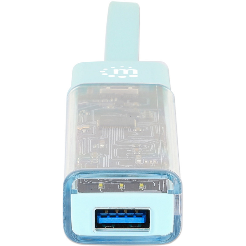 Hub USB 3.2 Gen1 Typ-C/A 4x USB-A 3.0 pasywny przezroczysty - obrazek 8