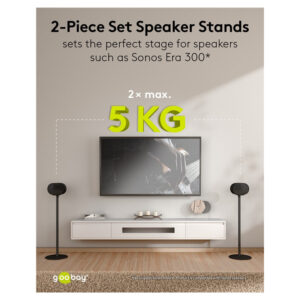 Stojak do głośników Modern Era 3 Base, 2 szt, czarny