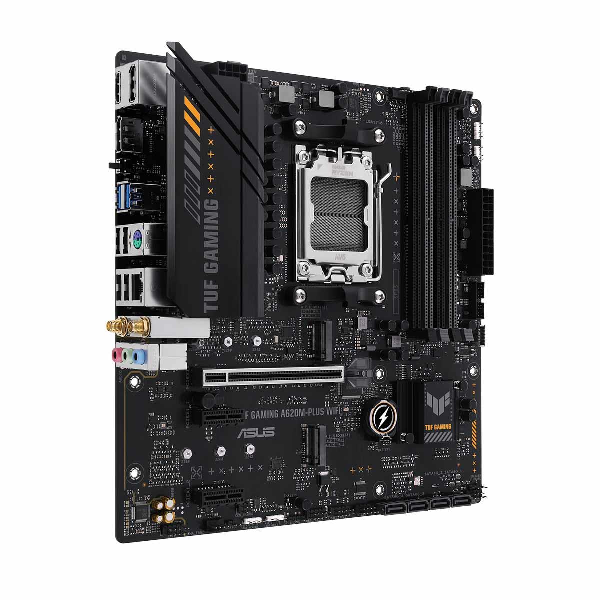 Płyta Asus TUF GAMING A620M-PLUS WIFI /AMD A620/DDR5/SATA3/M.2/USB3.0/WiFi/BT/PCIe4.0/AM5/mATX - obrazek 2