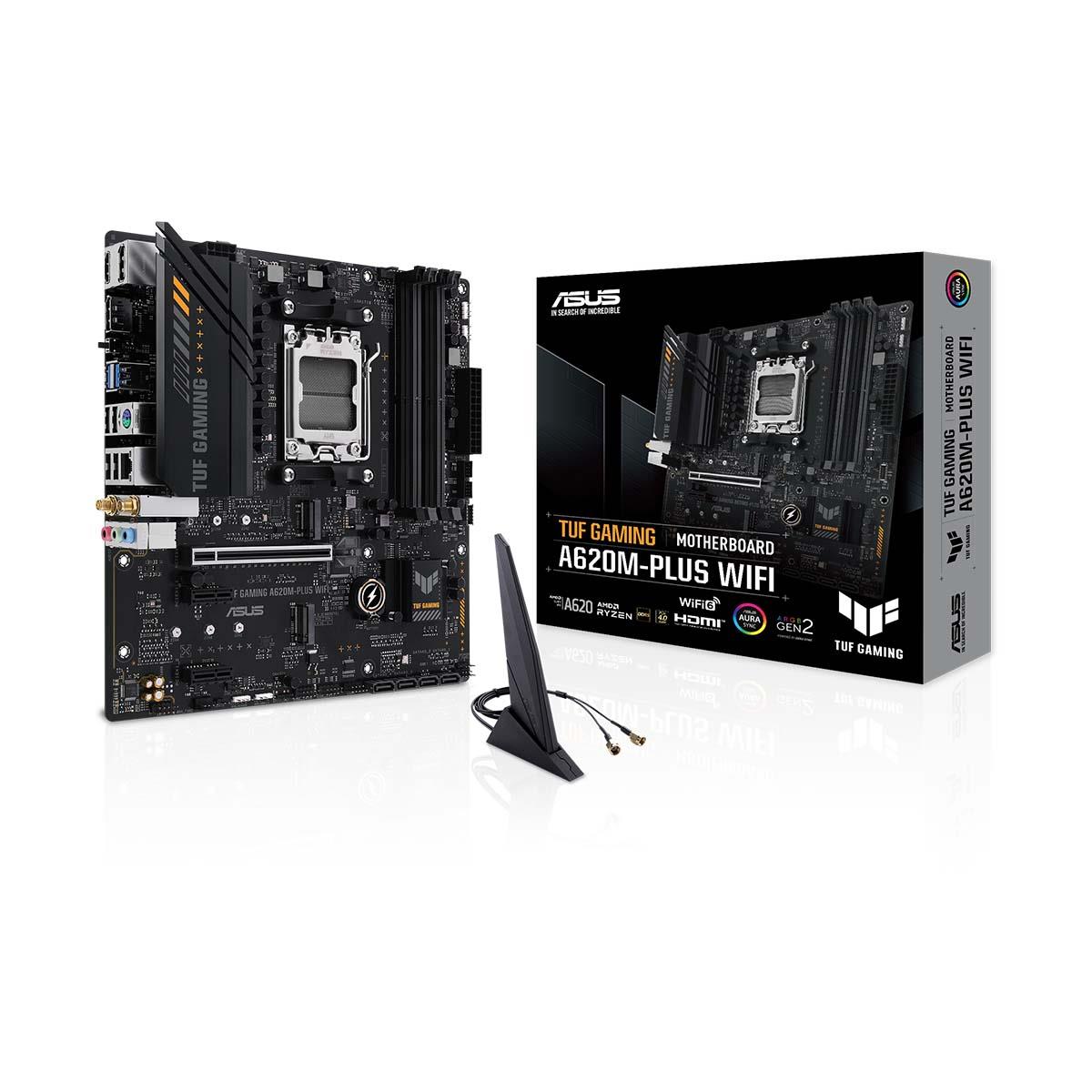 Płyta Asus TUF GAMING A620M-PLUS WIFI /AMD A620/DDR5/SATA3/M.2/USB3.0/WiFi/BT/PCIe4.0/AM5/mATX - obrazek 5