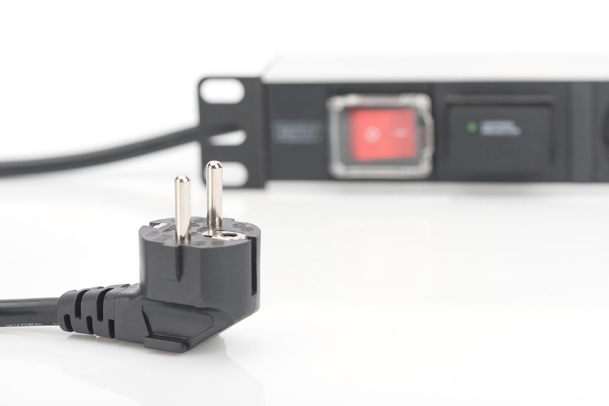 Listwa zasilająca DIGITUS 19" 1U 7 gniazd 16A 2m - obrazek 2