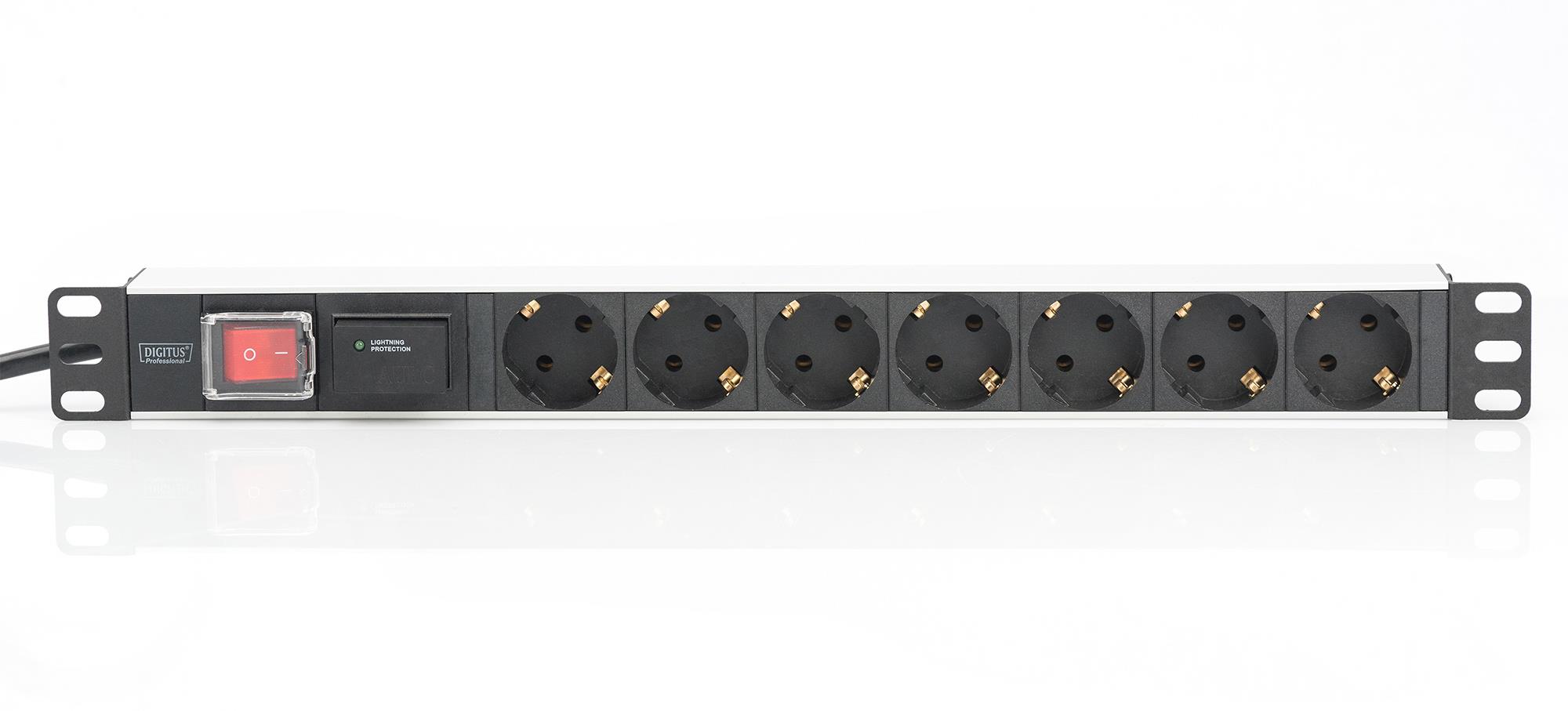 Listwa zasilająca DIGITUS 19" 1U 7 gniazd 16A 2m - obrazek 4