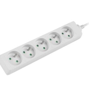 Listwa przedłużacz Lanberg 1,5m biała 5x 230V PL, kabel wykonany z pełnej miedzi