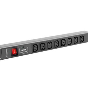 Listwa zasilająca Lanberg do RACK 1U 16A PDU 19" 8x IEC C13 2m czarna C20
