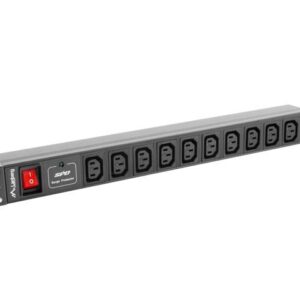Listwa zasilająca Lanberg do RACK 1U 10A PDU 10x IEC C13 2m czarna