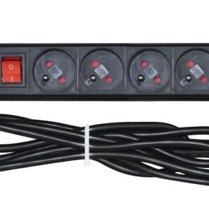 Listwa przeciwprzepięciowa VAKOSS 52-530LK 5 gniazd, 3m, czarna