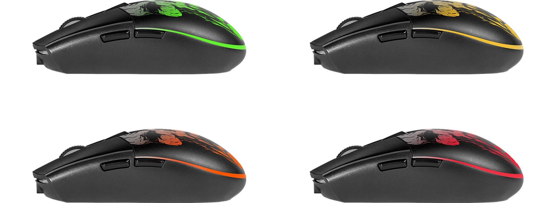 Mysz bezprzewodowa Defender BETA GM-707L optyczna 1600dpi czarna LED AKUMULATOR 6 przycisków Gaming bezklikowa silent - obrazek 3