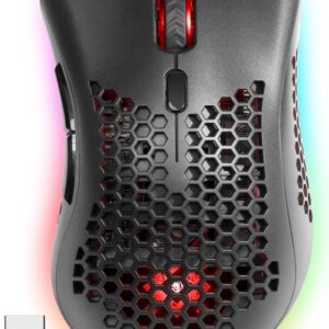 Mysz bezprzewodowa Defender WARLOCK GM-709L optyczna 2400dpi czarna RGB AKUMULATOR 8 przycisków Gaming