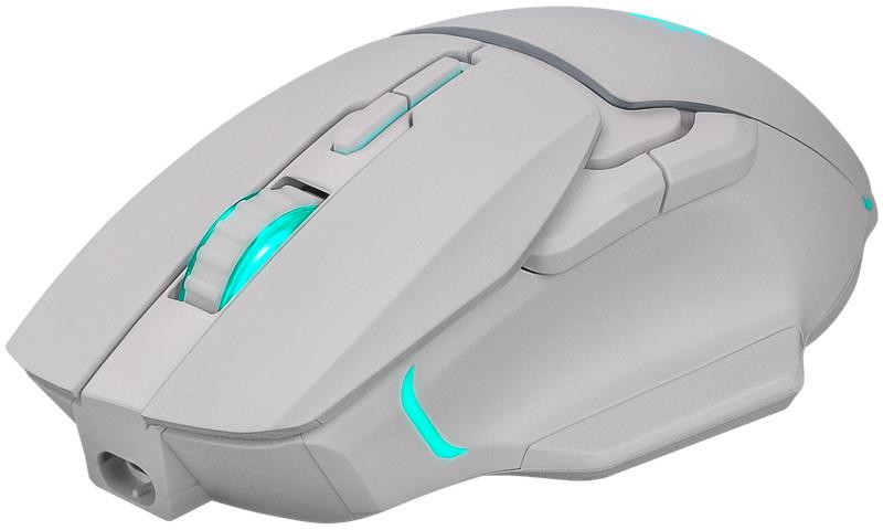 Mysz bezprzewodowa Defender STIX GM-009 optyczna 3200dpi biała RGB AKUMULATOR 7 przycisków Gaming bezklikowa silent - obrazek 2