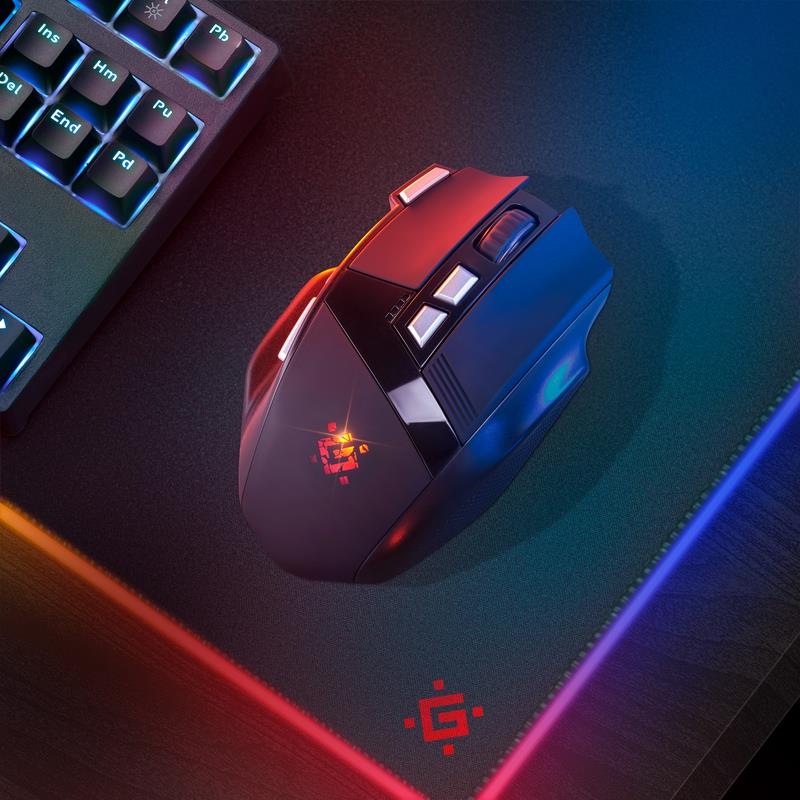 Mysz bezprzewodowa Defender KNIGHT GM-885 optyczna 3200dpi czarna RGB AKUMULATOR 7 przycisków Gaming bezklikowa silent - obrazek 5