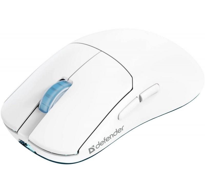Mysz bezprzewodowa Defender FAME GM-516 optyczna 10000dpi 2.4 GHz + Bluetooth biała AKUMULATOR 5 przycisków Gaming - obrazek 3
