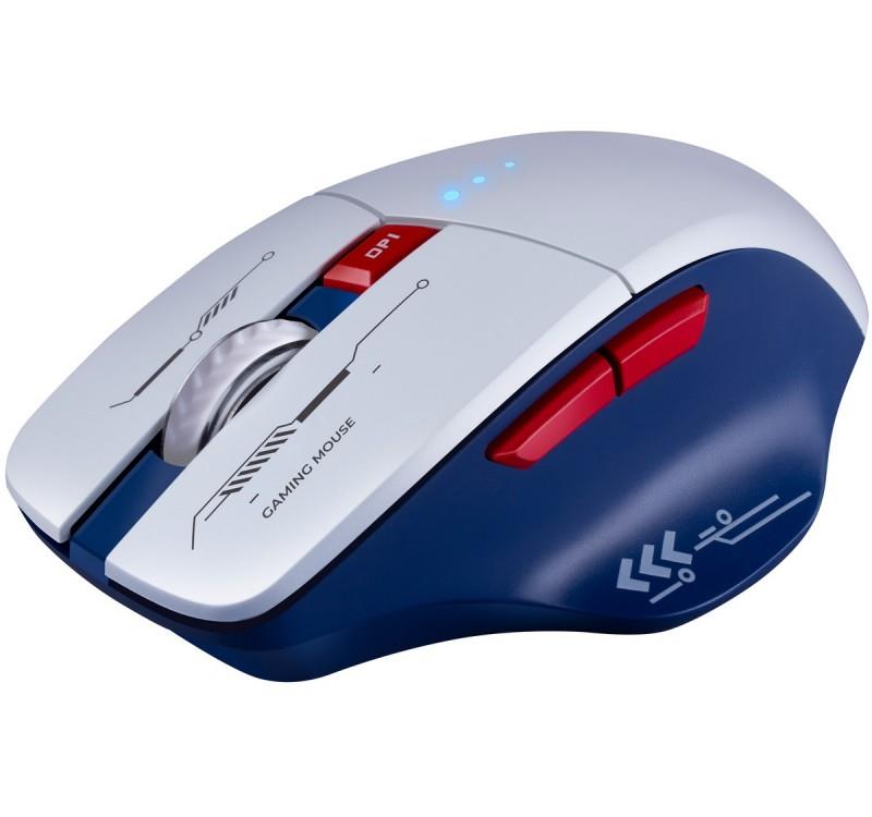 Mysz bezprzewodowa Defender TISA GM-126 optyczna 1600dpi 2.4 GHz + Bluetooth biało-niebieska RGB AKUMULATOR 6 przycisków Gaming - obrazek 2